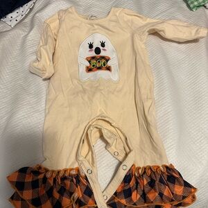 Kids Cream Halloween One Piece